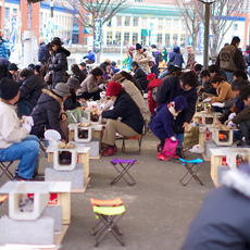 「豊前海一粒かき」のかき焼き祭り